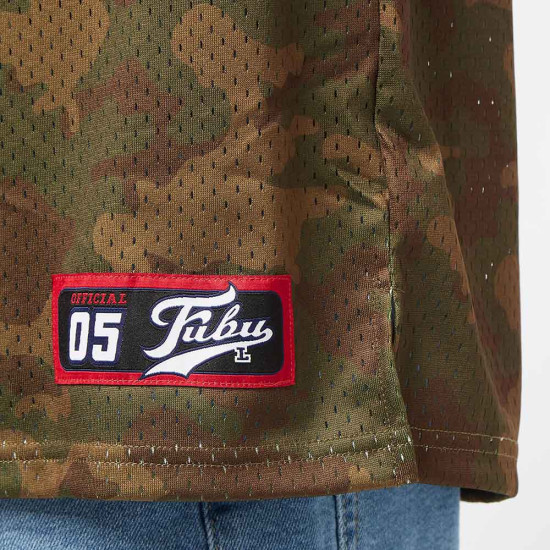 FUBU Ανδρική κοντομάνικη μπλούζα Varsity Camo Mesh Tee